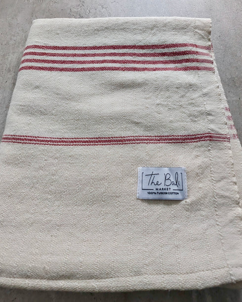 Horizon Stripe Turkish Cotton Towel Collection - Sand-Repelling, Quick-Drying, Tassel-Free, 39”x70”
