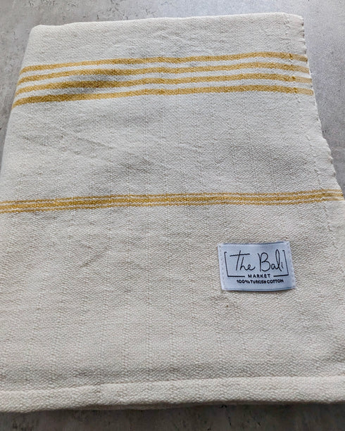 Horizon Stripe Turkish Cotton Towel Collection - Sand-Repelling, Quick-Drying, Tassel-Free, 39”x70”