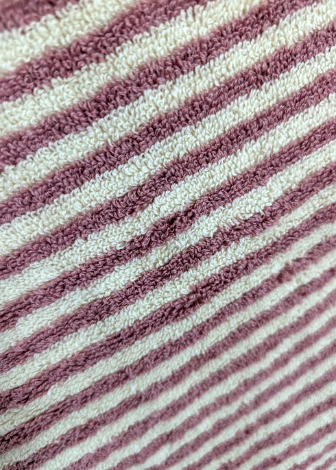 Linea Collection – Oversized Turkish Cotton Bath Towel with Tonal Stripes and Tassels