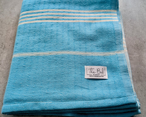 Surfside Towel Collection – Tassel-Free Turkish Cotton Towels, 39”x70”, Sand-Repelling