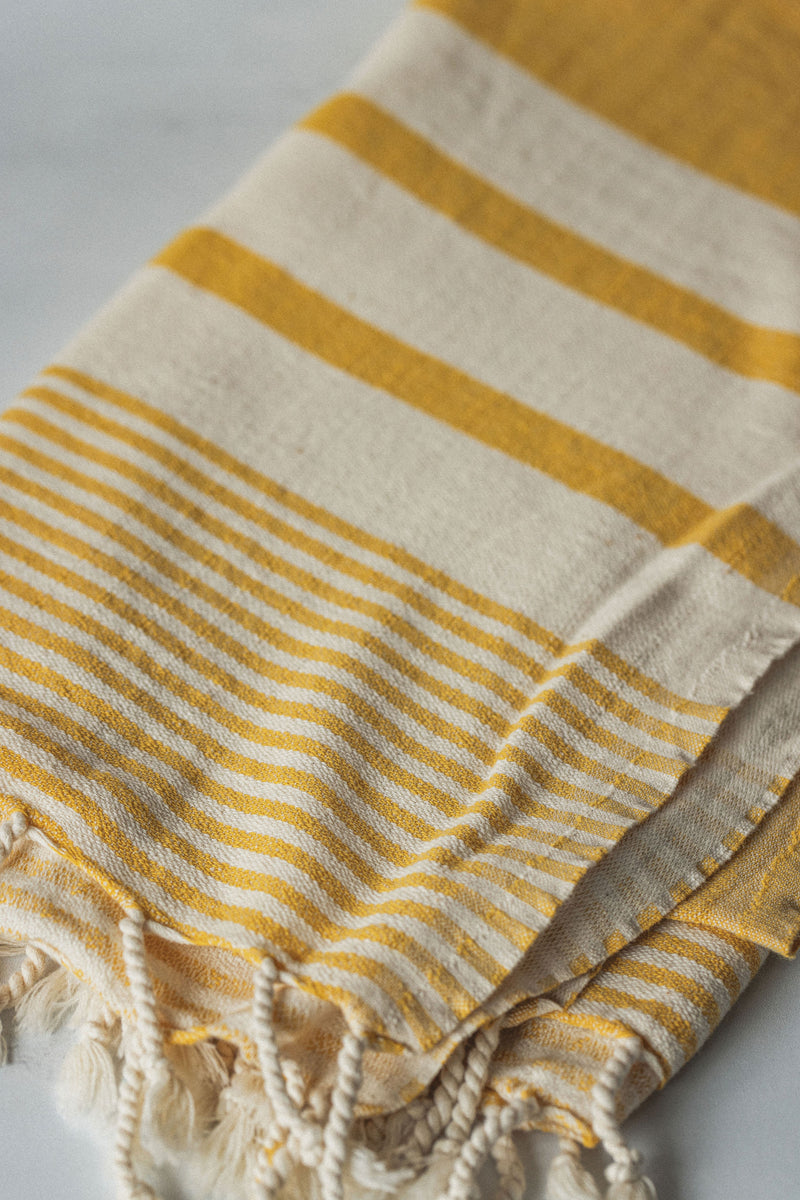 Cream Striped Turkish Towel, Towel, 40x70, Beach Towel, Scarf