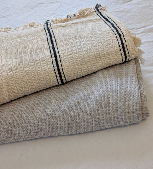 Atlas & Honeycomb Bedspread Bundle – Organic Turkish Cotton, Queen/King, Bundle Discount - The Bali Market