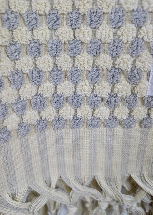 Bloom Collection - Oversized Hand Towel – Plush Turkish Cotton Hand Towel with Raised Pattern (17.5" x 35") - The Bali Market