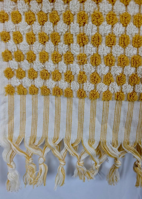 Bloom Collection - Oversized Hand Towel – Plush Turkish Cotton Hand Towel with Raised Pattern (17.5" x 35") - The Bali Market