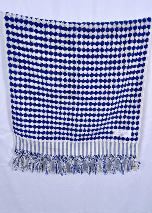 Bloom Collection - Oversized Hand Towel – Plush Turkish Cotton Hand Towel with Raised Pattern (17.5" x 35") - The Bali Market