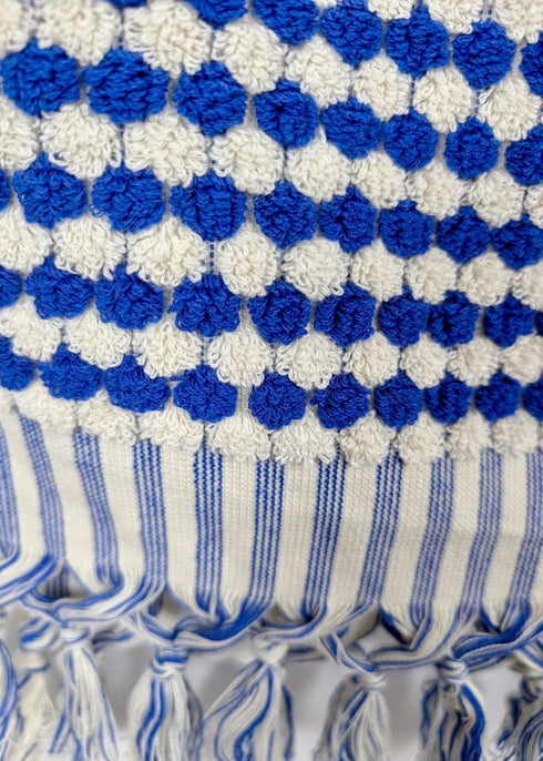 Bloom Collection - Oversized Hand Towel – Plush Turkish Cotton Hand Towel with Raised Pattern (17.5" x 35") - The Bali Market