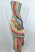 Limited Edition Rainbow Ripple – Colorful Turkish Cotton Robe with Zigzag Design - The Bali Market