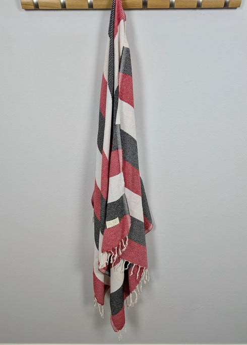 Mesa Towel - Oversized, Quick - Drying, 100% Cotton Beach & Bath Towel with Bold Stripes - The Bali Market