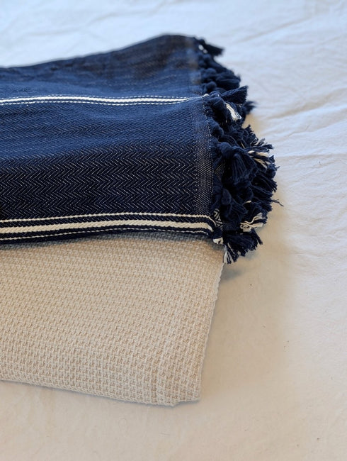 Midnight & Honeycomb Bedspread Bundle – Organic Turkish Cotton, Queen/King, Bundle Discount - The Bali Market