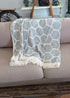 Nomad Hex Turkish Cotton Throw Blanket – 55" x 83", Modern Geometric Design - The Bali Market