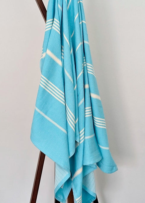 Surfside Towel Collection – Tassel - Free Turkish Cotton Towels, 39”x70”, Sand - Repelling - The Bali Market