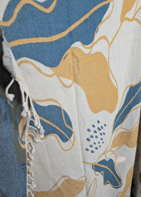 Terra Sol Turkish Cotton Throw Blanket – 57" x 75", Lightweight & Decorative - The Bali Market