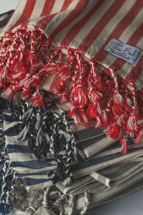 Vertical Stripe Turkish Towel / Throw - The Bali Market