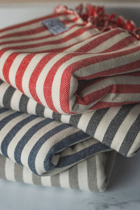 Vertical Stripe Turkish Towel / Throw - The Bali Market