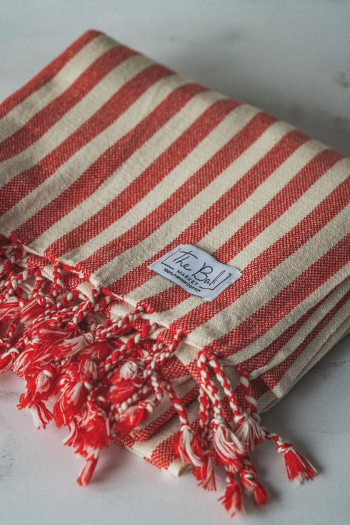 Vertical Stripe Turkish Towel / Throw - The Bali Market