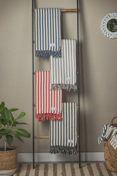 Vertical Stripe Turkish Towel / Throw - The Bali Market